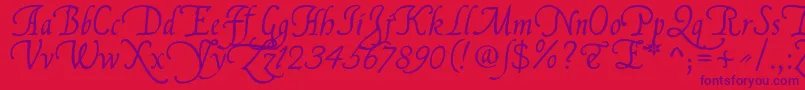 FranciscoLucasLlanaRegular Font – Purple Fonts on Red Background
