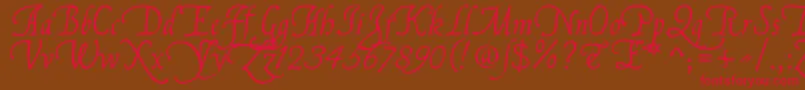 FranciscoLucasLlanaRegular Font – Red Fonts on Brown Background