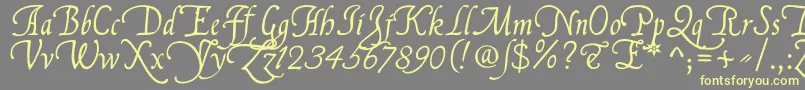 FranciscoLucasLlanaRegular Font – Yellow Fonts on Gray Background