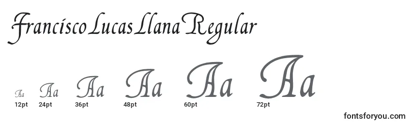 FranciscoLucasLlanaRegular Font Sizes