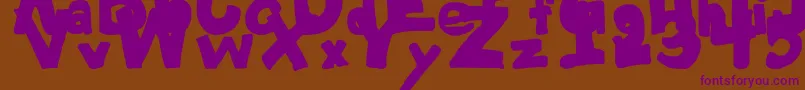 YardSaleRegular Font – Purple Fonts on Brown Background