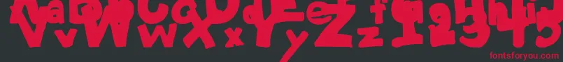 YardSaleRegular Font – Red Fonts on Black Background