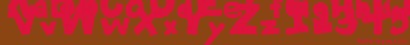 Шрифт YardSaleRegular – красные шрифты на коричневом фоне