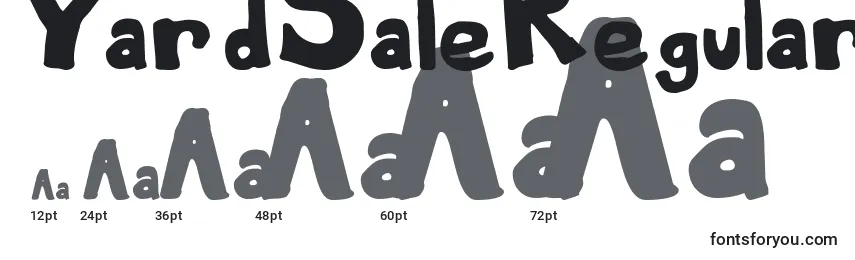 YardSaleRegular Font Sizes