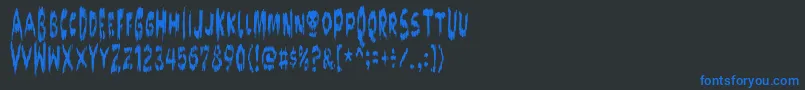 Doktorterror Font – Blue Fonts on Black Background