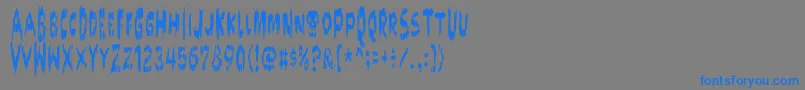 Doktorterror Font – Blue Fonts on Gray Background