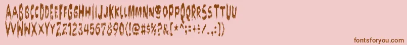 Doktorterror Font – Brown Fonts on Pink Background