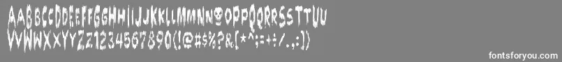 Doktorterror Font – White Fonts on Gray Background