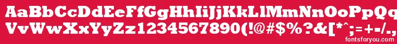 RockneyextraboldRegular Font – White Fonts on Red Background