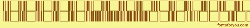 Code3of9Regular Font – Brown Fonts on Yellow Background