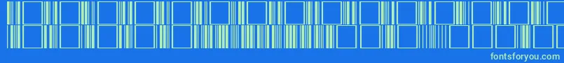 Code3of9Regular Font – Green Fonts on Blue Background