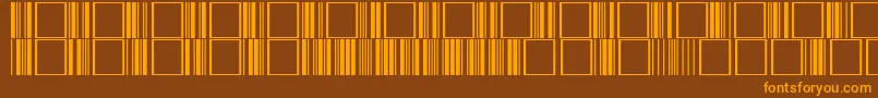 Code3of9Regular Font – Orange Fonts on Brown Background