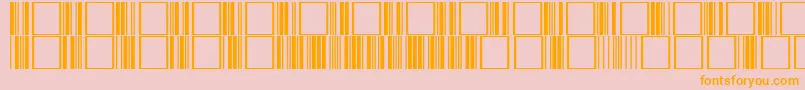 Code3of9Regular Font – Orange Fonts on Pink Background