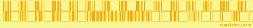 Code3of9Regular Font – Orange Fonts on Yellow Background