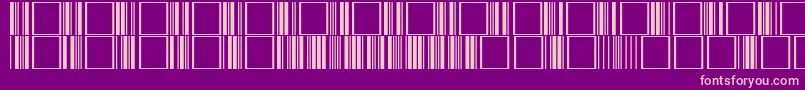 Code3of9Regular Font – Pink Fonts on Purple Background