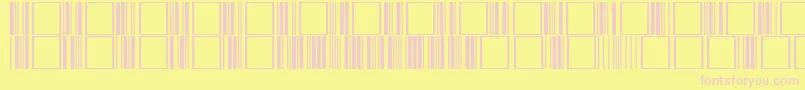Code3of9Regular Font – Pink Fonts on Yellow Background