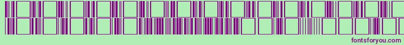 Code3of9Regular Font – Purple Fonts on Green Background