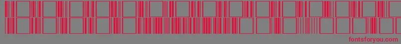フォントCode3of9Regular – 赤い文字の灰色の背景