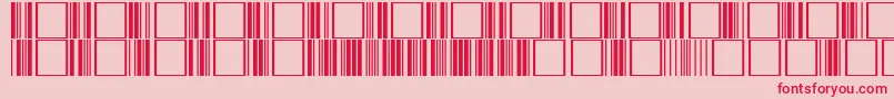 Code3of9Regular Font – Red Fonts on Pink Background