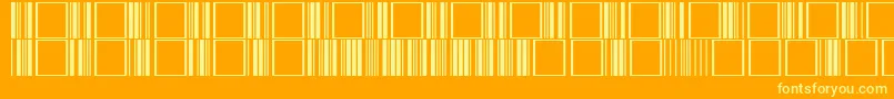 Code3of9Regular Font – Yellow Fonts on Orange Background