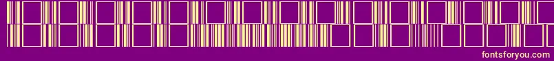 Code3of9Regular Font – Yellow Fonts on Purple Background