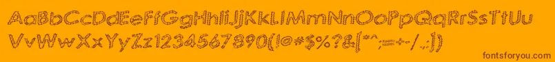 QuaverlyG98 Font – Brown Fonts on Orange Background