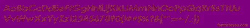 QuaverlyG98 Font – Brown Fonts on Purple Background