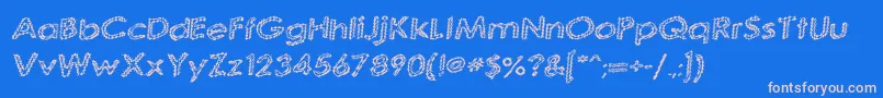 QuaverlyG98 Font – Pink Fonts on Blue Background