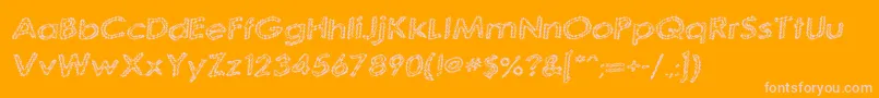 QuaverlyG98 Font – Pink Fonts on Orange Background
