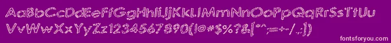QuaverlyG98 Font – Pink Fonts on Purple Background