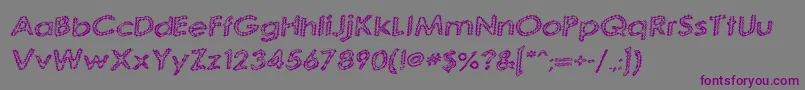 QuaverlyG98 Font – Purple Fonts on Gray Background