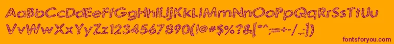 QuaverlyG98 Font – Purple Fonts on Orange Background