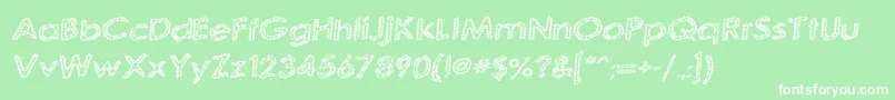 QuaverlyG98 Font – White Fonts on Green Background