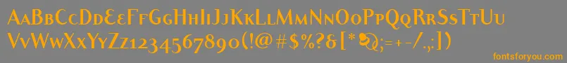 Weitere Informationen zur DyadisscitcT-Schriftart DyadisscitcT-Schriftart – Orangefarbene Schriften auf grauem Hintergrund