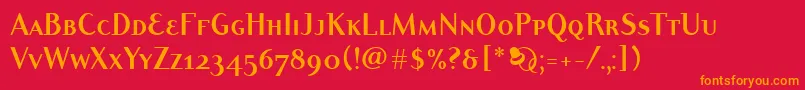 DyadisscitcT Font – Orange Fonts on Red Background