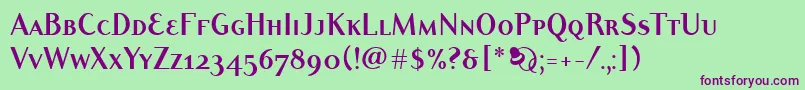 DyadisscitcT Font – Purple Fonts on Green Background