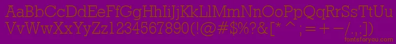 Rodeolight Font – Brown Fonts on Purple Background