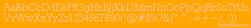 Rodeolight Font – Pink Fonts on Orange Background