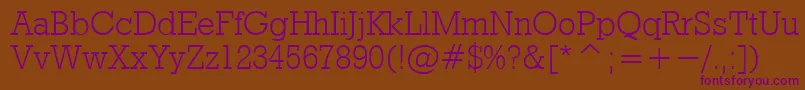 Rodeolight Font – Purple Fonts on Brown Background