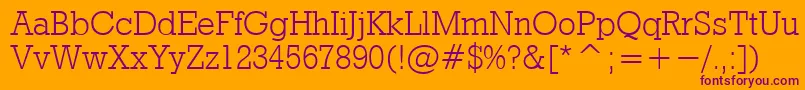 Rodeolight Font – Purple Fonts on Orange Background