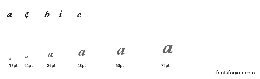 AdobeCaslonBoldItalicExpert Font Sizes
