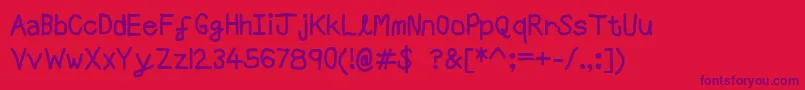 AaronSans Font – Purple Fonts on Red Background