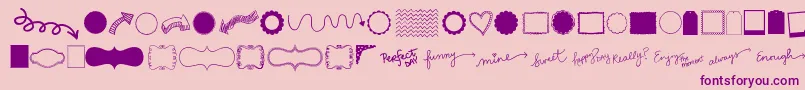 Kg Flavor And Frames Three Font – Purple Fonts on Pink Background
