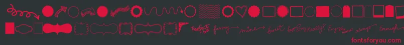 Kg Flavor And Frames Three Font – Red Fonts on Black Background