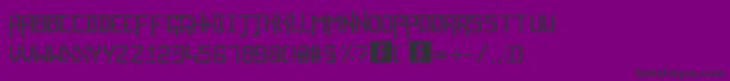 Fonte RazorEphinea – fontes pretas em um fundo violeta