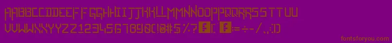 RazorEphinea-Schriftart – Braune Schriften auf violettem Hintergrund