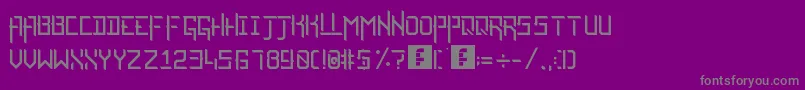 RazorEphinea-Schriftart – Graue Schriften auf violettem Hintergrund