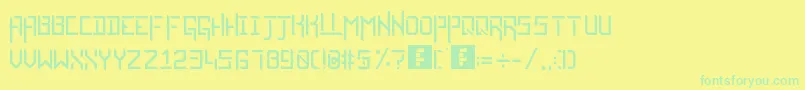 RazorEphinea Font – Green Fonts on Yellow Background