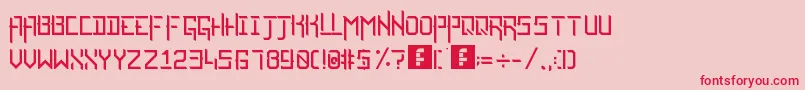 RazorEphinea Font – Red Fonts on Pink Background