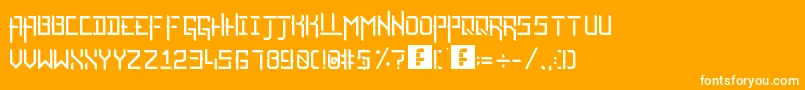 RazorEphinea-fontti – valkoiset fontit oranssilla taustalla